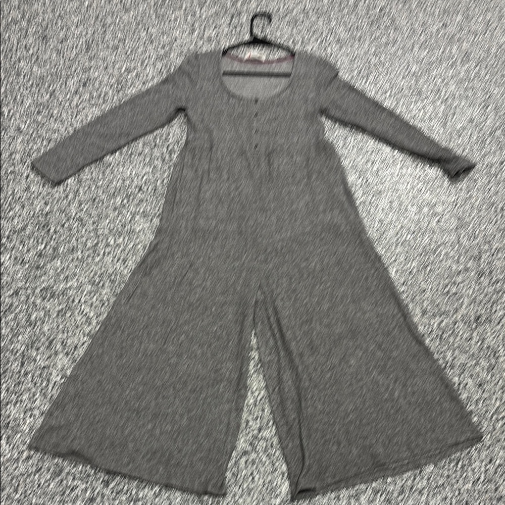 Gray Long Sleeve Jumpsuit size extra small by Anthropologie super cozy